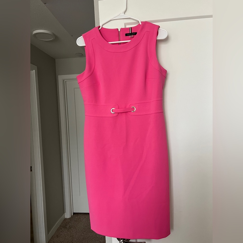 Tommy Hilfiger Vibrant Pink Midi Dress